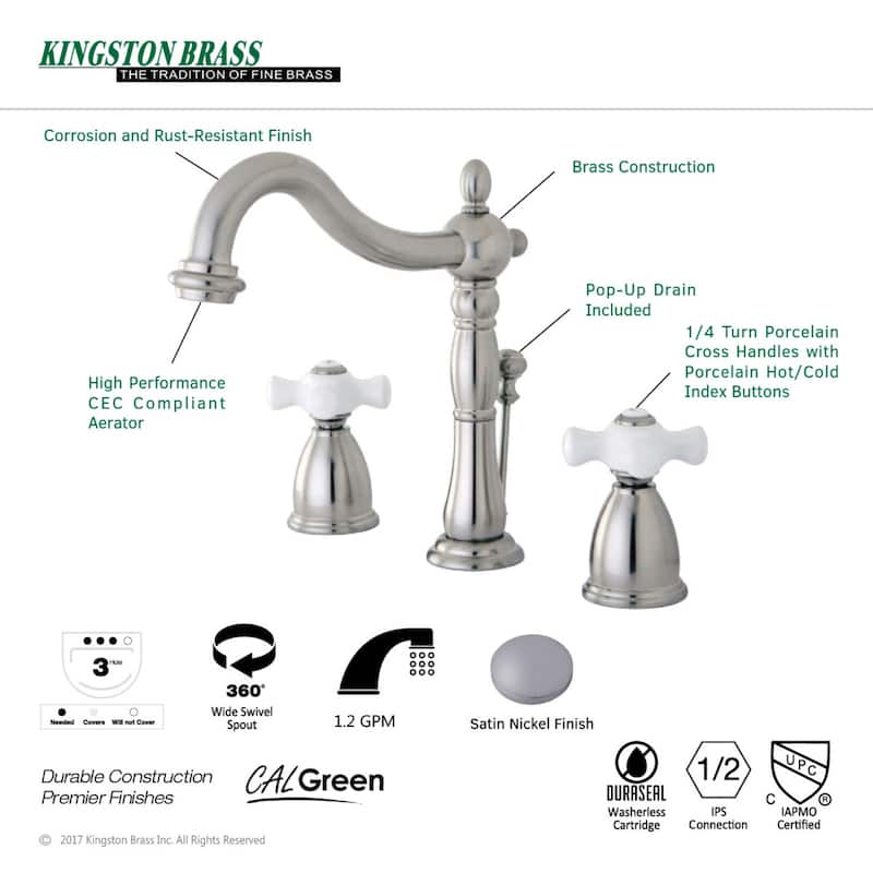 Kingston Brass Traditional 8 in. Widespread Bathroom Faucet