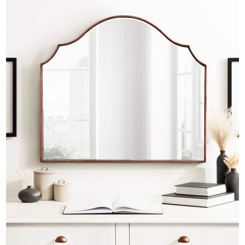 Kate and Laurel Leanna Framed Arch Wall Mirror