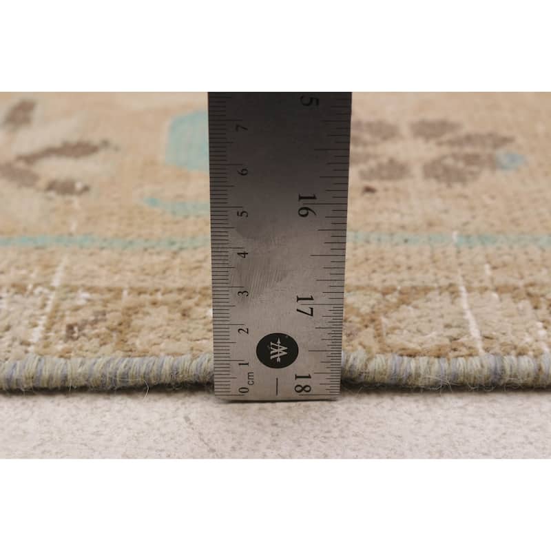 ECARPETGALLERY Hand-knotted Antalya Vintage Beige Wool Rug - 7'2 x 9'8