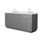 Option Dark Gray, Gold Trim, Giotto Quartz Top