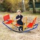preview thumbnail 1 of 19, Outdoor Kids Toy Gift Teeter Totter for Children Boys Girl - 53.5" x 15" x 23" (L x W x H) Red