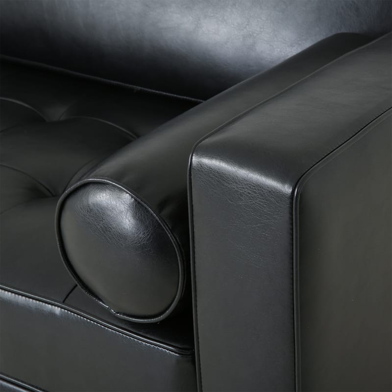 Comfy 3-seat Sofa with Wooden Legs