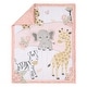 preview thumbnail 4 of 3, The Peanutshell Pink and Grey Wildest Dreams Crib Bedding Set for Baby Girls, 3 Piece Nursery Set