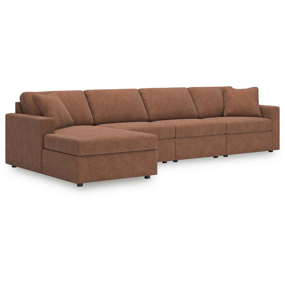 Signature Design by Ashley Modmax 4-Piece Sectional with Chaise - 140"W x 68"D x 36"H