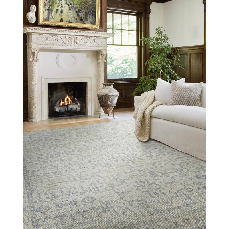 Nabela Noor Home x Livabliss Athiyo Traditional Area Rug - 9'1" x 12' - Sky Blue