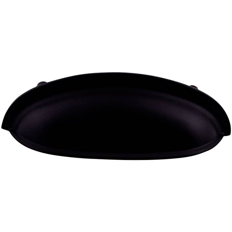 Top Knobs Somerset 3 Inch Center to Center Cup Cabinet Pull - Flat Black