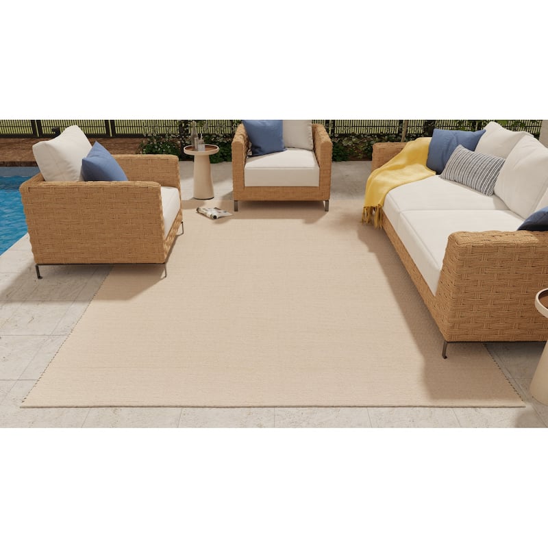 Grand Bazaar Izmir Hand Woven Solid Modern Area Rug