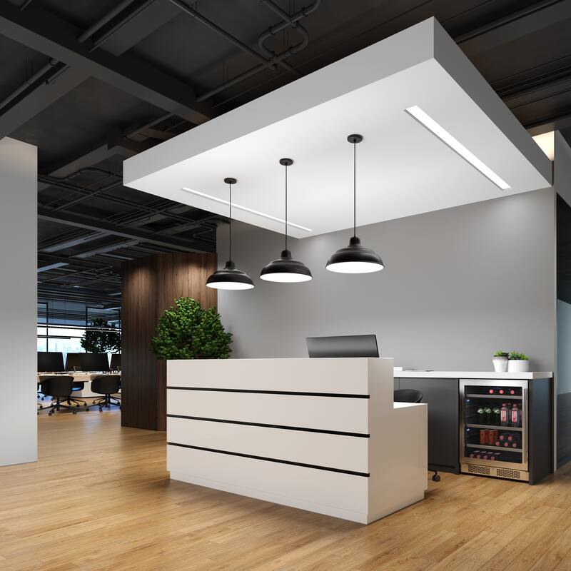 Millennium Lighting R Series 17" Metal Cord Hung Warehouse Shade Indoor/Outdoor Pendant Light