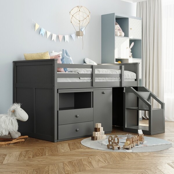 Full study outlet loft bed