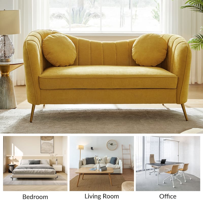 Cecilia 64.6" Wide Loveseat with Removable Cushions