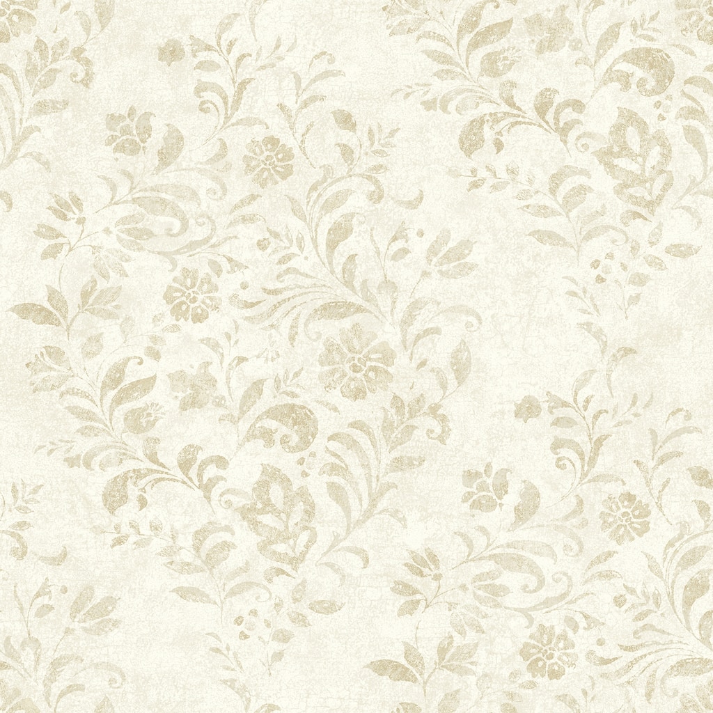 Scrolls Glendale Isidore Blue Scroll 33 ft L X 20.5 in W Wallpaper.