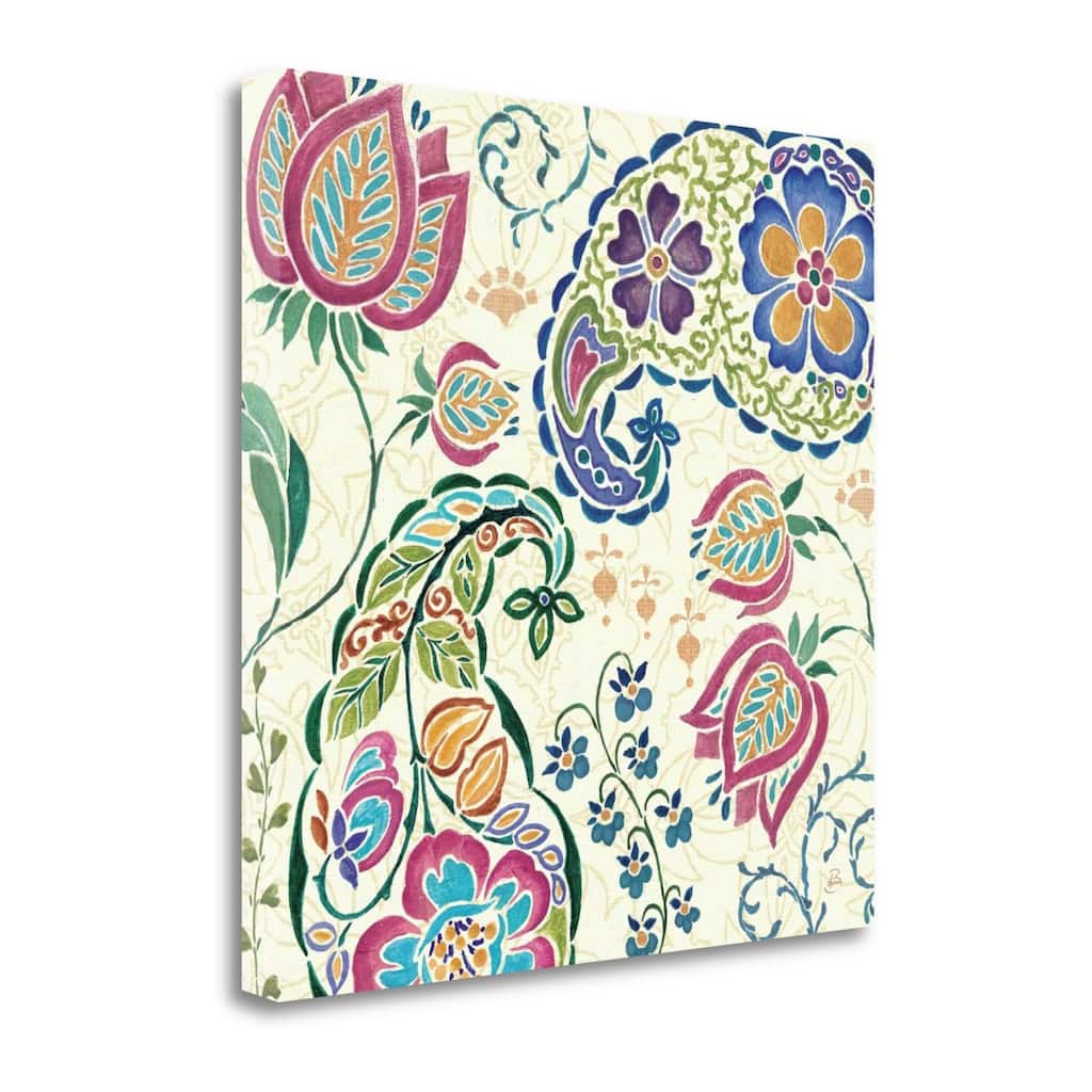 Peacock Fantasy IV Wrapped Canvas Print Living Room Wall Art