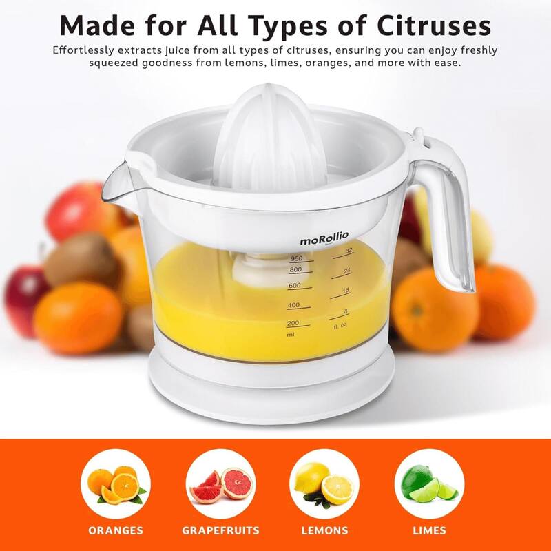 moRollio Compact 32oz Electric Citrus Juicer