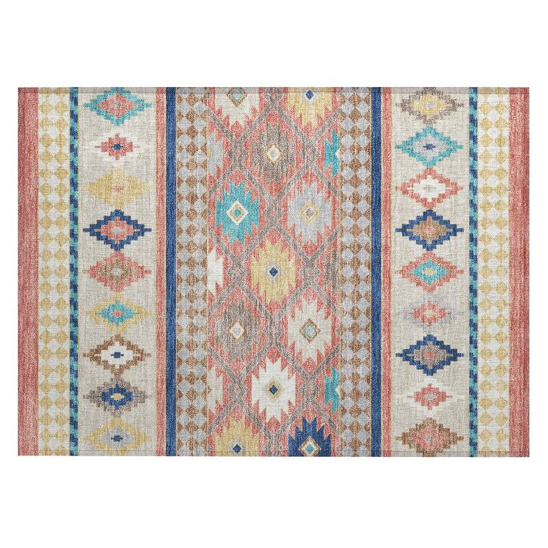 Machine Washable Indoor/ Outdoor Global Clemente Chantille Rug