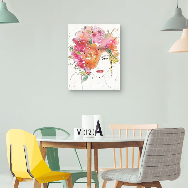 Floral Figures IV by Anne Tavoletti Canvas Art Print