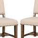 preview thumbnail 2 of 4, Fabric Upholstered Solid Wood Side Chair, Pack of Two, Beige and Brown