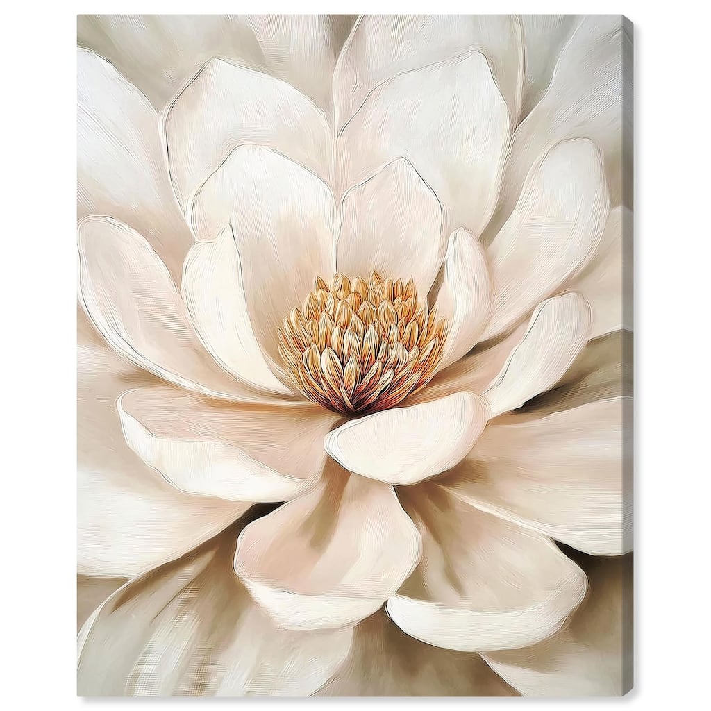 Golden Heart Canvas by Art Remedy, Gallery Wrapped