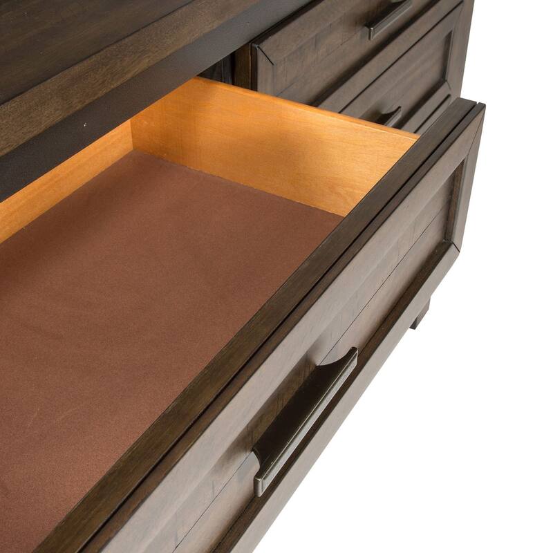 Thornwood Hills Rock Beaten Grey Finish 8 Drawer Dresser