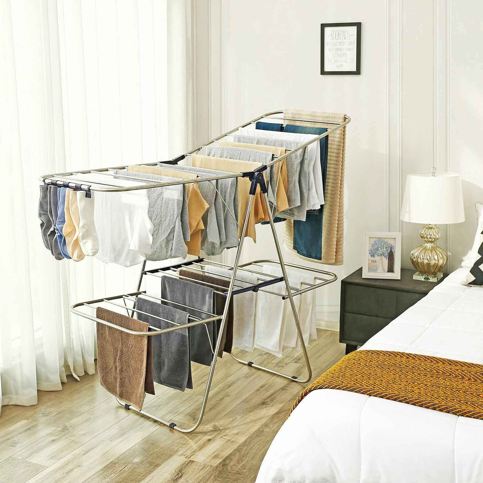 Songmics foldable shop clothes drying rack