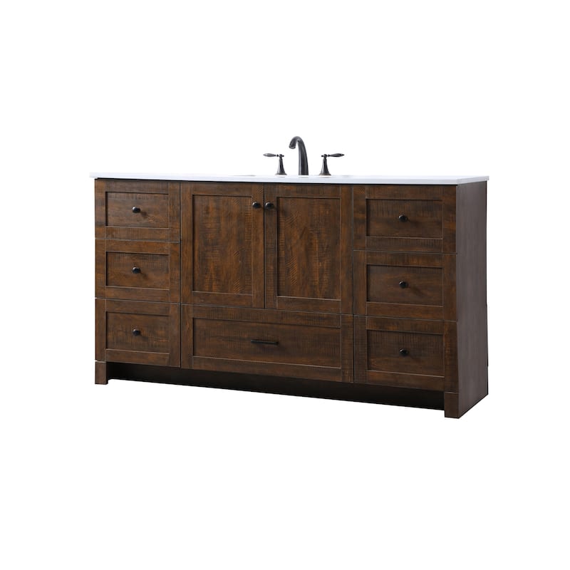 Elegant Lighting VF2860 Soma 60" Free Standing Single Basin Vanity Set