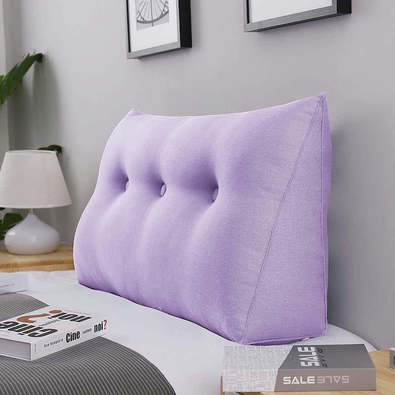 WOWMAX Bed Rest Reading Wedge Pillow Back Headboard Protective Cushion