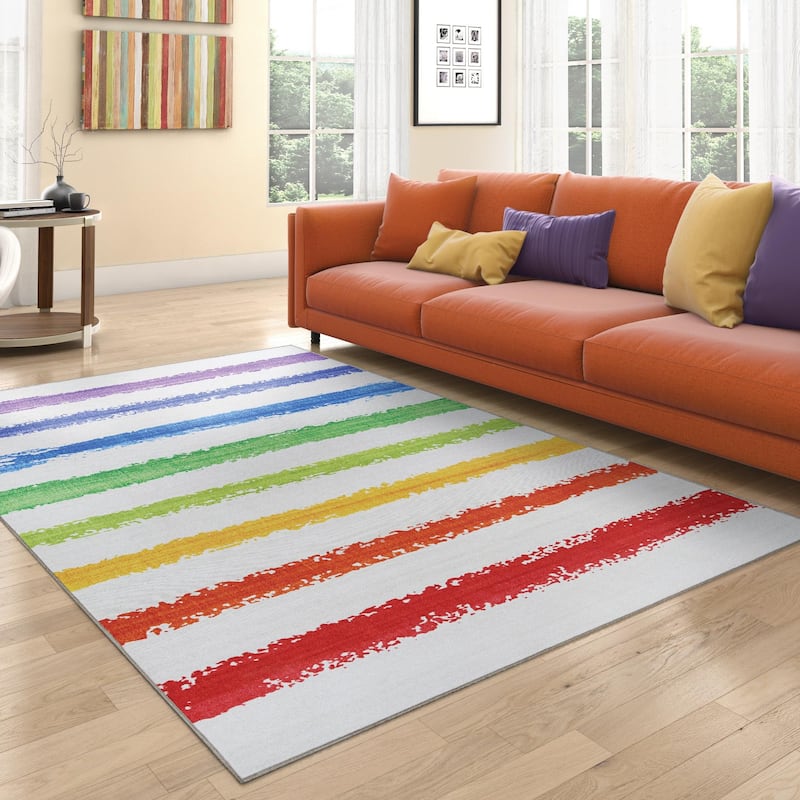 Color Arch Candycane Multicolor Area Rug