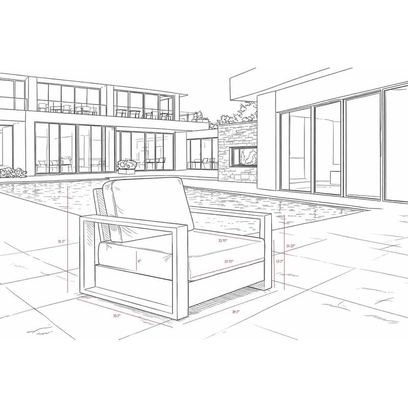 Ascot White 4-Piece Aluminum Outdoor Conversation Seating Set