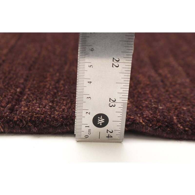 ECARPETGALLERY Hand-knotted Opulence Dark Brown Wool Rug - 3'2 x 11'8