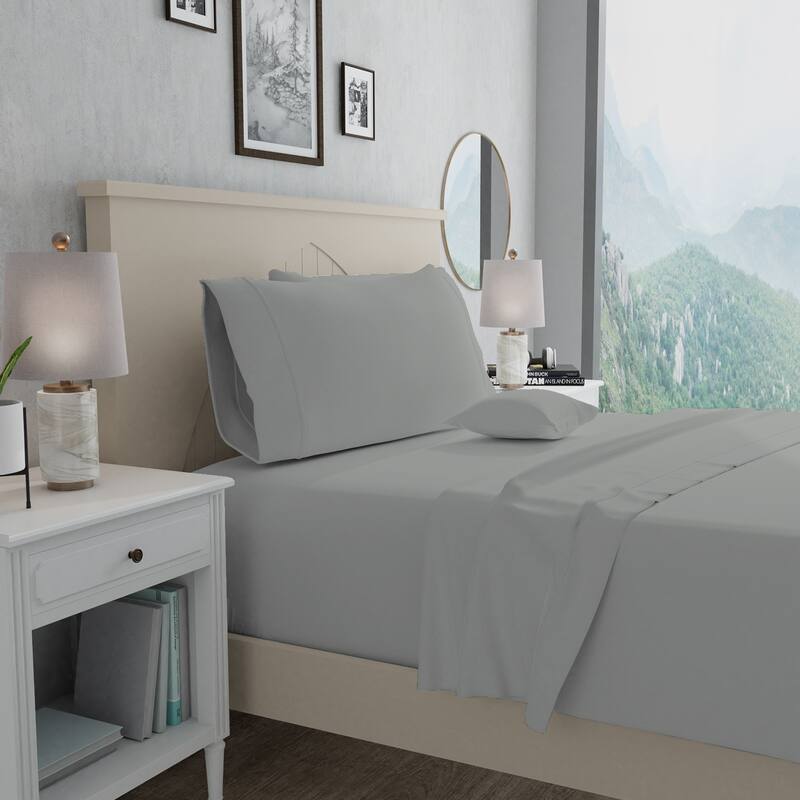 Purity Home 300-Thread Count Ultra-Soft & Silky Cotton Rayon Sheet Set