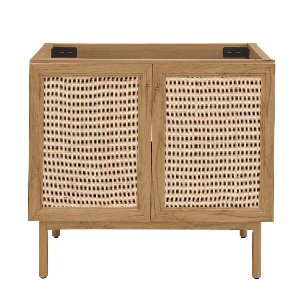 Swiss Madison Chaux 36" Freestanding Bathroom Vanity Cabinet without Top in Golden Oak