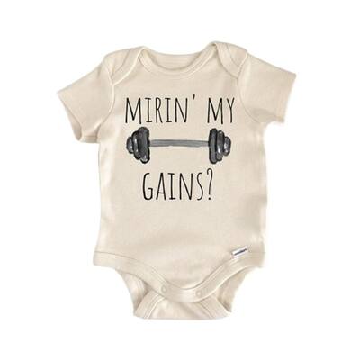 Gym Bodybuilder Workout - Baby Boy Girl Clothes Infant Bodysuit Funny Cute