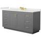 Option Dark Gray / White Quartz Top / Brushed Gold