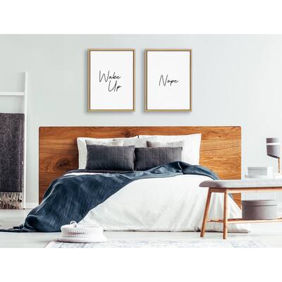 Kate and Laurel Sylvie Wake Up Canvas by The Creative Bunch Studio