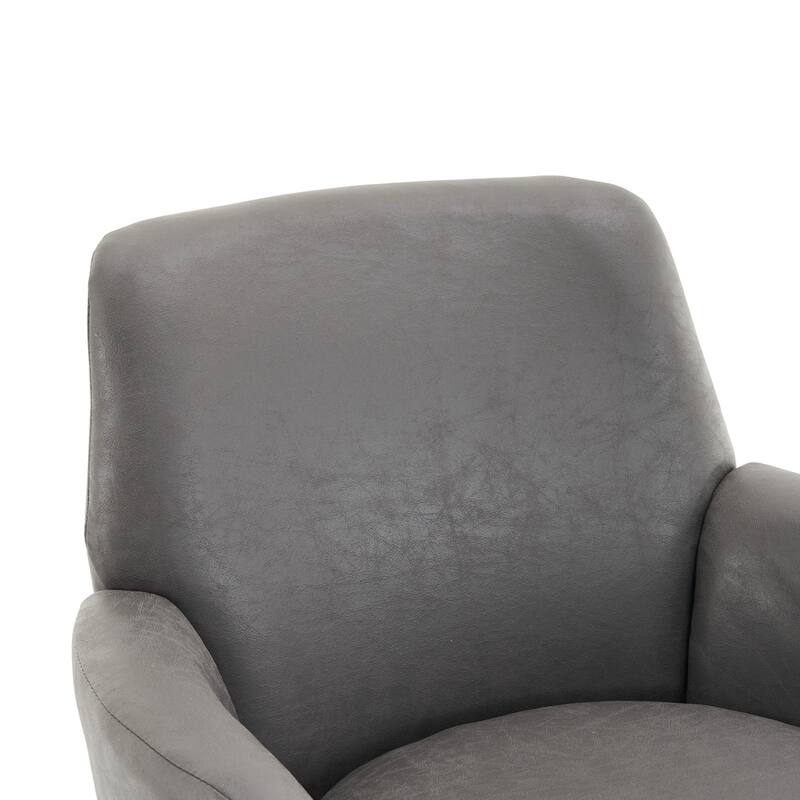 Modern Swivel Barrel Chair with Gold Stainless Steel Base