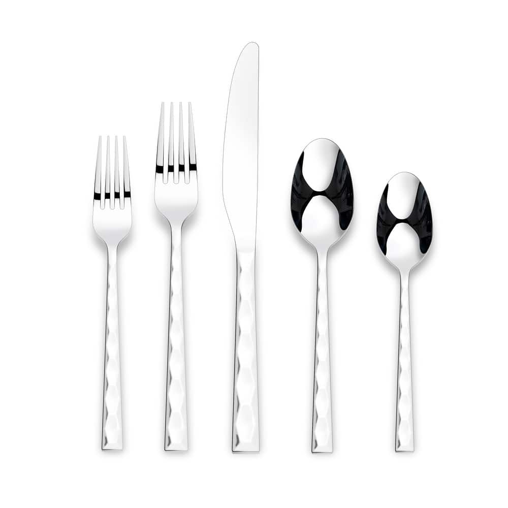 Ornative Rooney 18/0 Stainless Steel 20 Pieces Flatware Set - 10.63" H x 6.69" W x 2.76" D