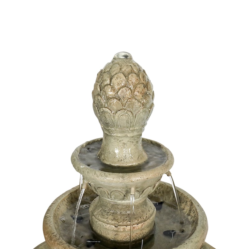 Italian Outdoor Water Fountain - 42.5in H Cascading Fountain for Home