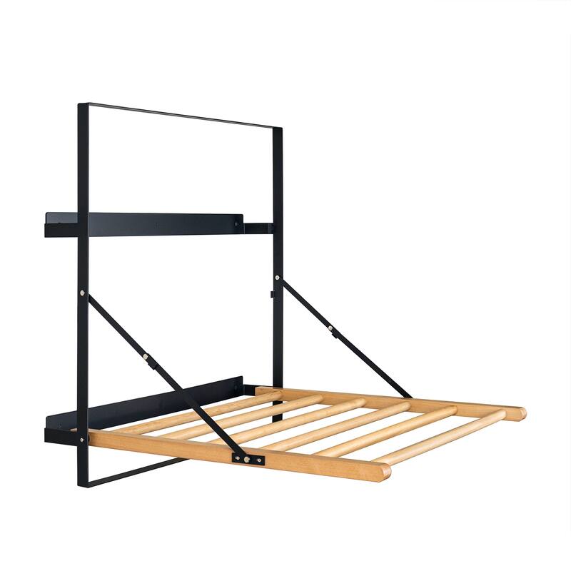 Wall Mounted Clothes Drying Rack Laundry Drying Rack Collapsible - Black
