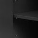 U-STYLE four door curved corner design wavy door panel cabinet with adjustable shelves