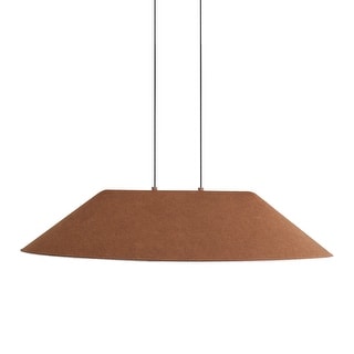 Golden Lighting Faroe 30in Integrated LED Pendant in Coffee/Black Felt - Brown