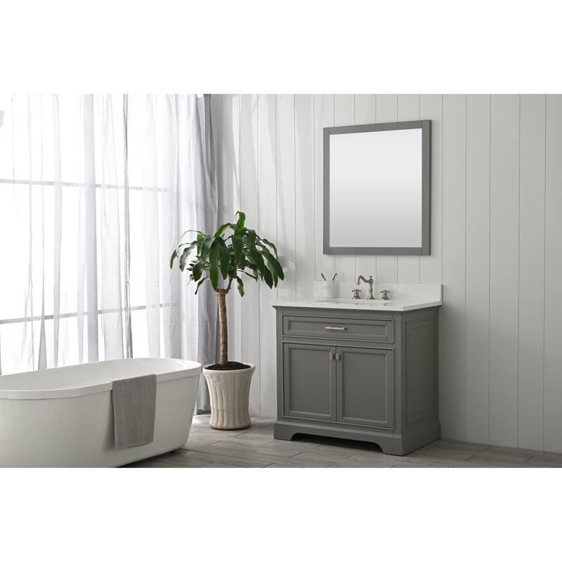 Milano 36" Single Vanity in Gray