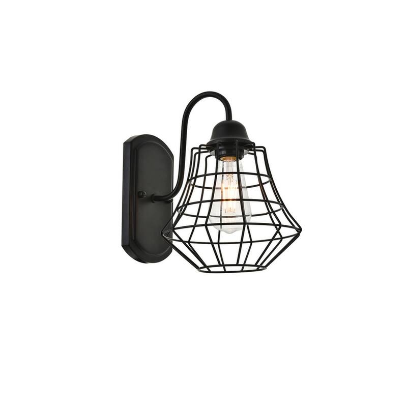 Penelope 1 light black Wall Sconce - Black