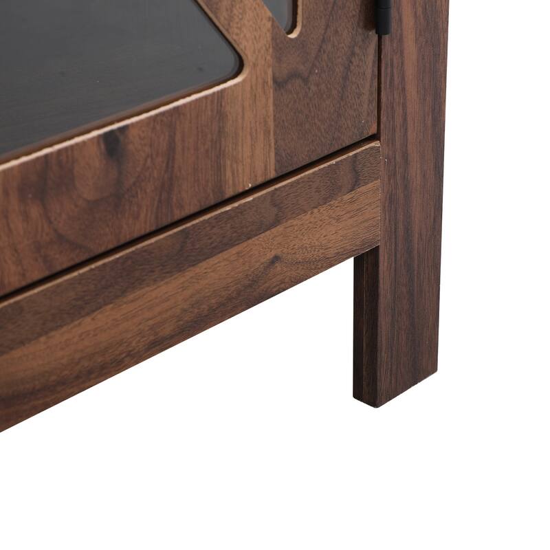 Set of 2 Industrial Nightstand Bedside End Table with Door