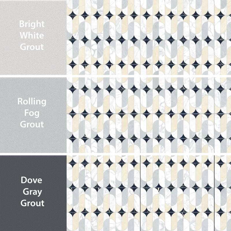 Merola Tile Reve Ovales Deco 23-1/2" x 47-1/8" Porcelain Floor and Wall Tile