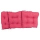 preview thumbnail 12 of 39, Multi-section Tufted Indoor Microsuede Seat/Back Chair Cushion (Multiple Sizes)