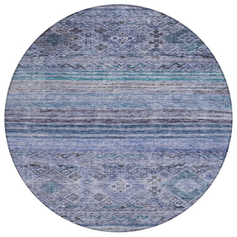 Machine Washable Indoor/ Outdoor Boho Moroccan Chantille Rug
