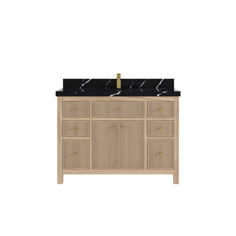 Willow Collections 48 in. W x 22 in. D Sonoma Teak Single Sink Bathroom Vanity with Countertop