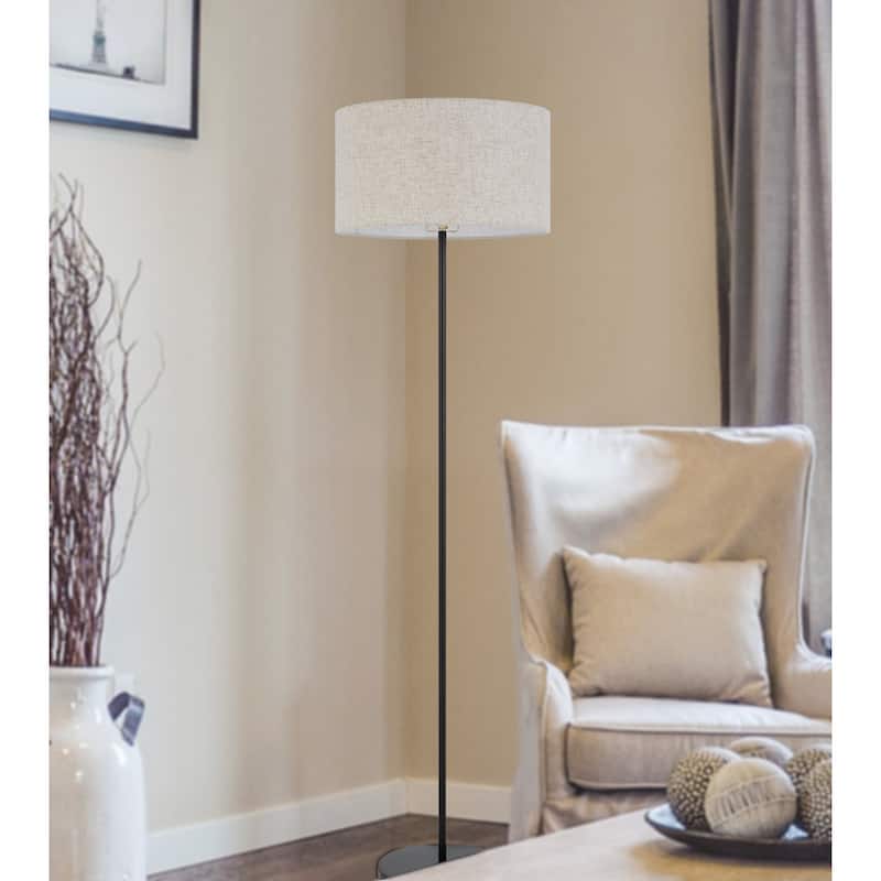 Cromwell 58.75" Height Black Metal Floor Lamp - One Size