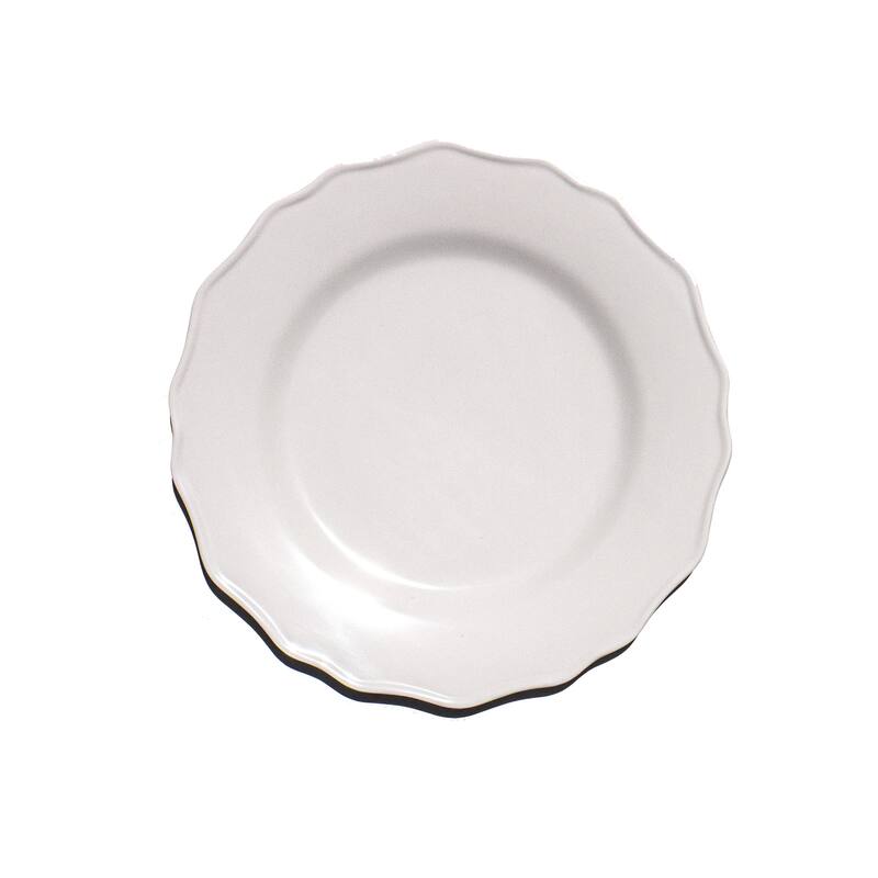 Abode Homewares Scallop NewWave Melamine Salad Plate - Cream - 8.7" - Set of 6