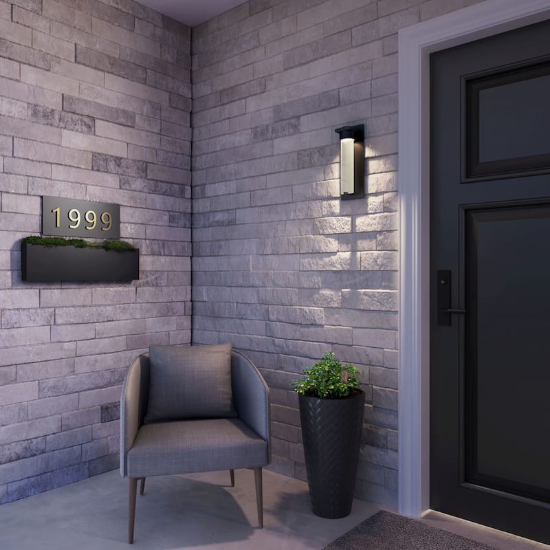 Millennium Lighting Amster 15" Tall LED Outdoor Wall Sconce with Frost