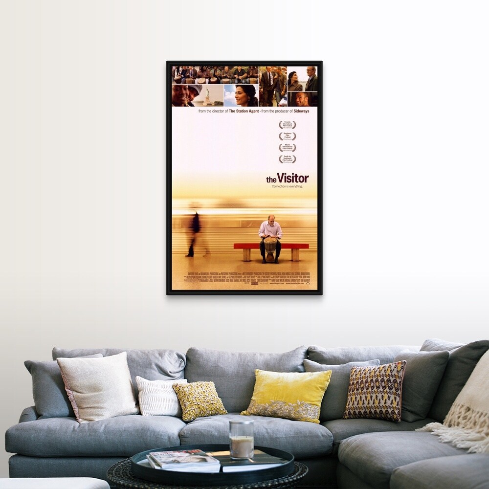 Shop The Visitor Movie Poster Black Float Frame Canvas Art Overstock 26972741